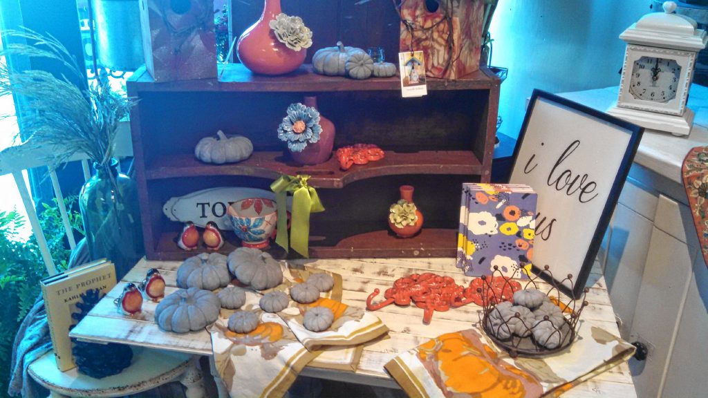 At Chickadee Lane Interiors downtown, you can pick up some of these mini pumpkins made out of cement, or some other fallish trinkets for your shelves or mantel. JON BODELL / Insider staff