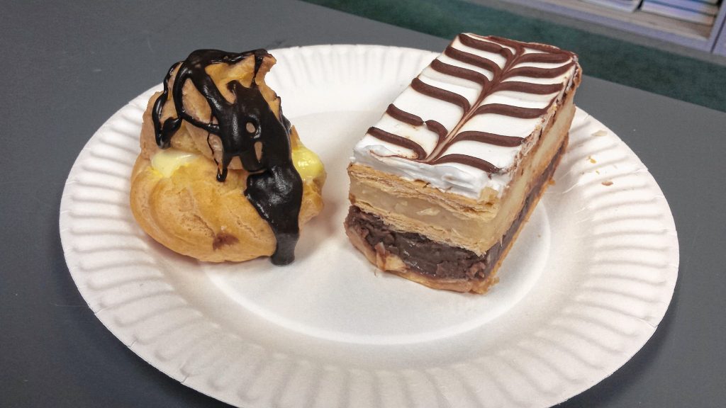We taste tested a Napoleon and cream puff from Terrasini Pastry Shop in Steeplegate Mall. THE FOOD SNOB / Insider staff