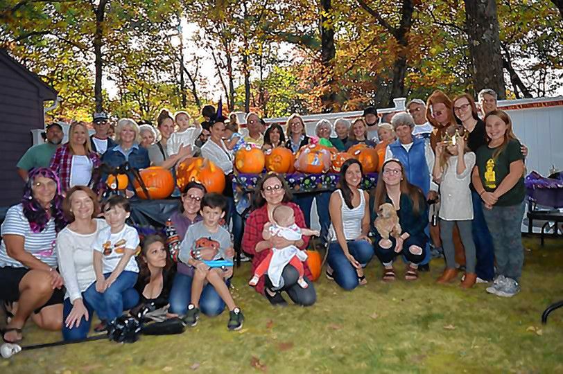 For the last 20-plus years, the Flanders family in Bow throw a pumpkin carving party and this year saw 45 friends and family show up and 23 pumpkins get carved.  Courtesy