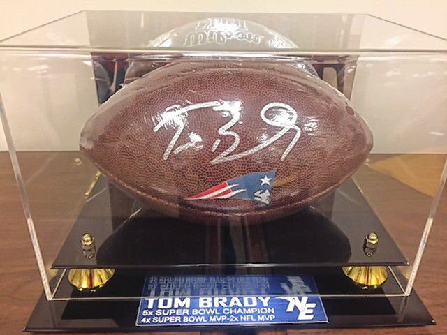 For the right bid, you can take home a signed Tom Brady football from the Concord Christian Academy Auction. Courtesy