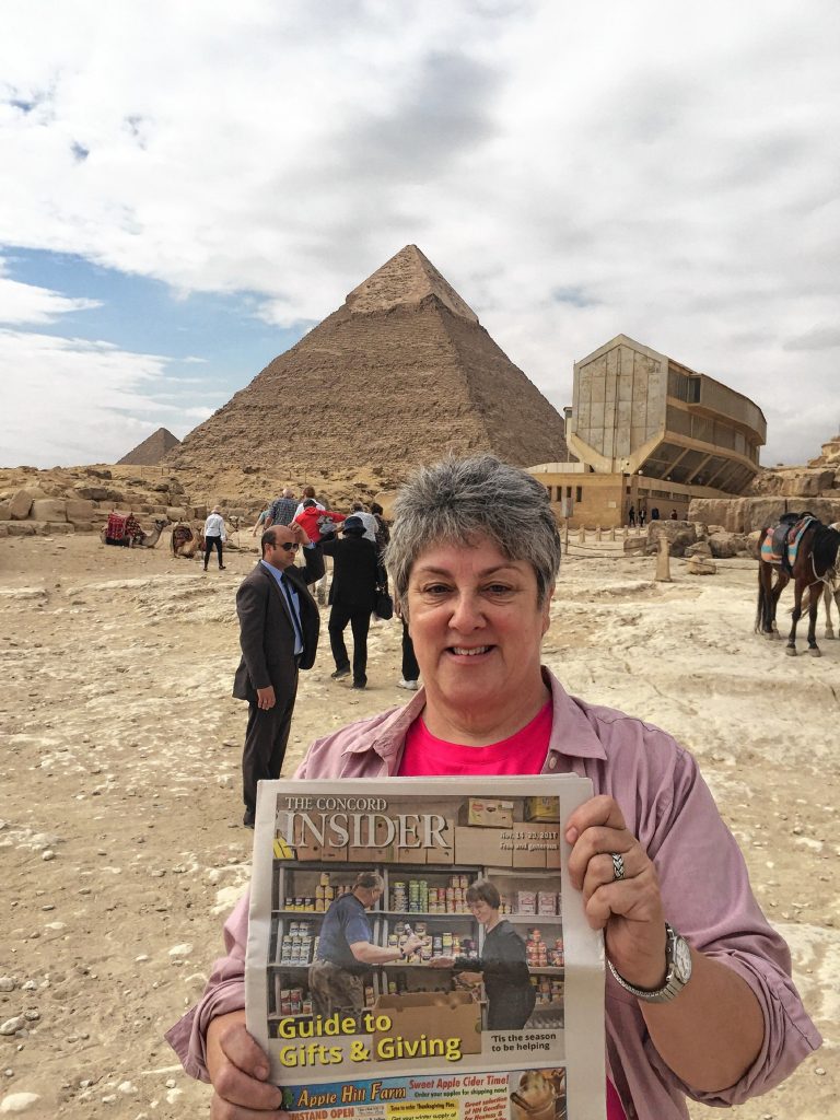 Nancy Kyle of Pembroke took the Insider on her trip to Egypt last month, visiting the Sphinx at the Giza Plateau and the pyramids. Courtesy