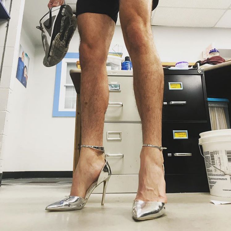 No, this isn’t some couple’s private photo that was never meant to get out on the internet, despite how it may look. It’s actually a shot taken at the Concord Family YMCA right before last week’s Walk A Mile In Her Shoes event in downtown Concord, posted to Instagram by user @corkandcronin. Last Wednesday’s event, which featured men donning high heels and other women’s footwear, helped promote awareness and prevention of domestic and sexual abuse for the Crisis Center of Central New Hampshire. The award for biggest individual fundraiser went to Concord police Officer Dana Dexter, who raised $2,850. Grappone Auto won for biggest team fundraiser at $6,250. St. Paul’s School won for biggest team, and the award for best shoe went to Ryan Sahr of Concord. Instagram user @corkandcronin
