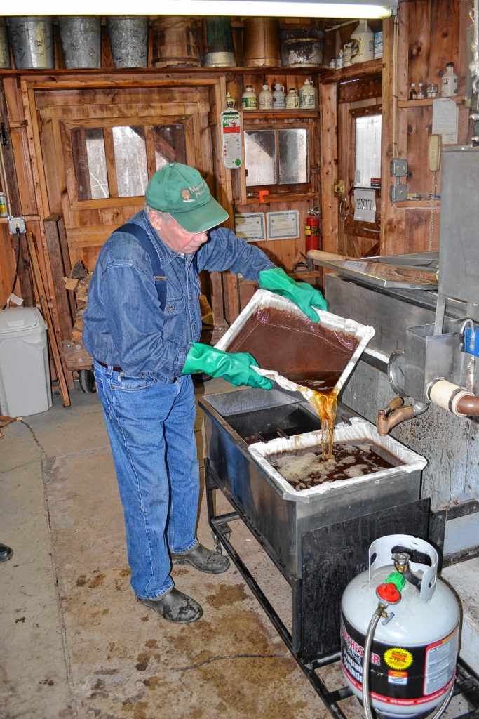 Since Mother Nature didn't exactly cooperate with our idea for a maple syrup issue, we stopped by Mapletree Farm last week to actually see the sweet stuff being made. Tim Goodwin