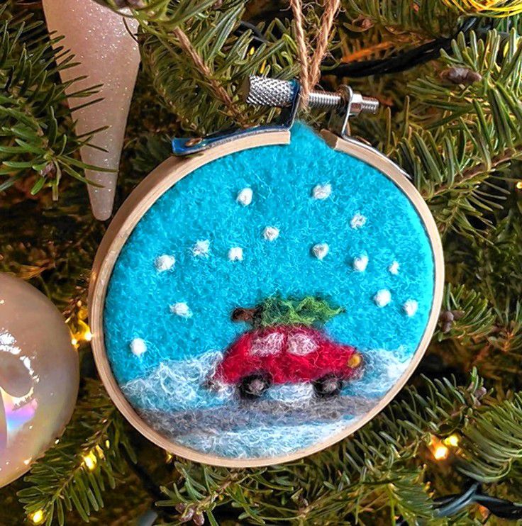 You can make a cool ornament like this at The Place Studio & Gallery's needle felting ornaments class on Thursday. Courtesy of The Place Studio & Gallery