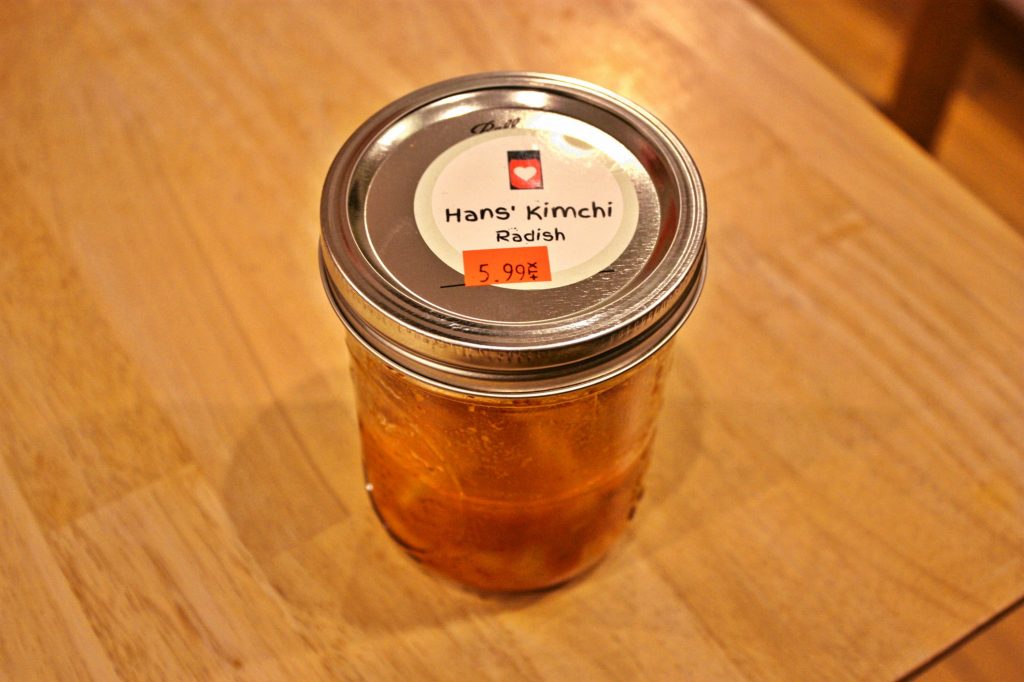 A jar of Hans' Kimchi, made by hand at Go Food Basket on Washington Street. JON BODELL / Insider staff