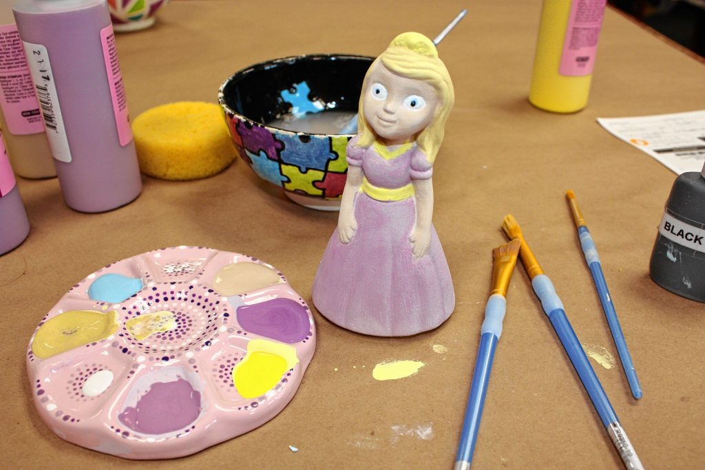 Jon made this little princess character for his daughter at You're Fired on Loudon Road last week. Check back next week to see how it turns out after it gets glazed and put in the kiln for about 24 hours. JON BODELL / Insider staff