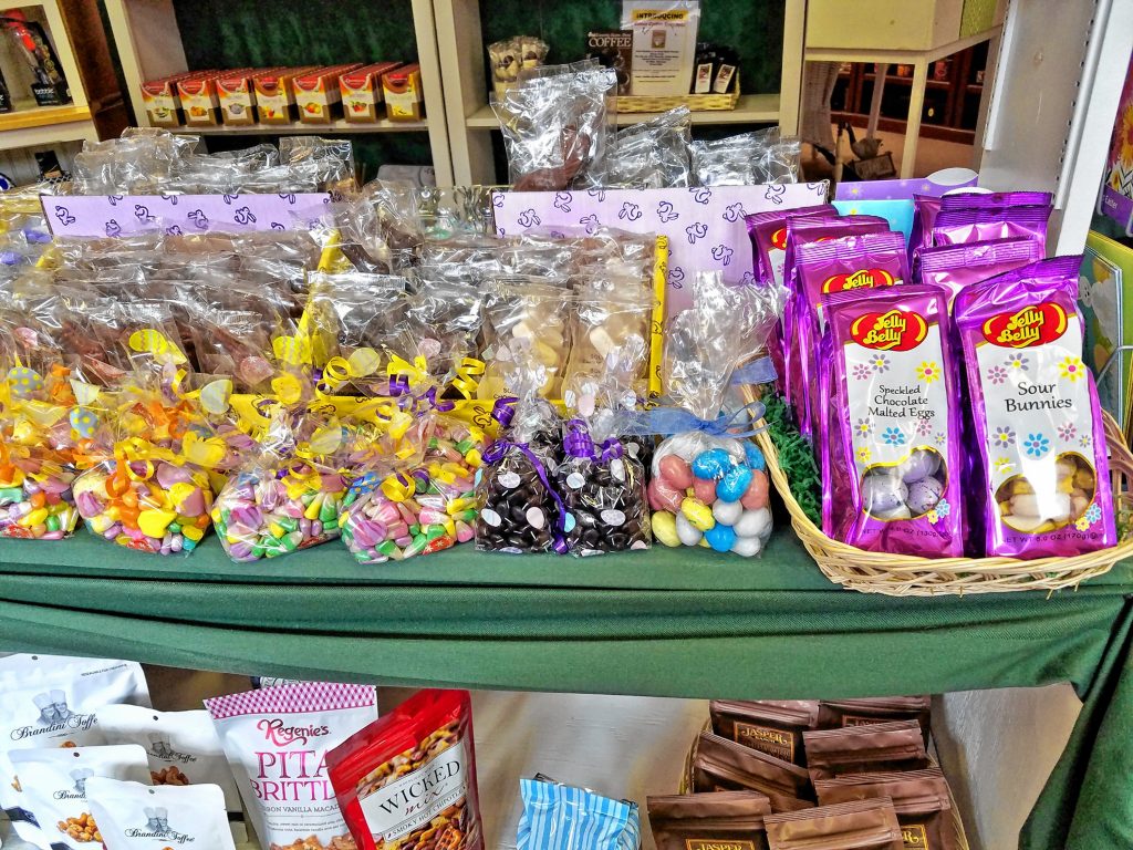 Caring Gifts has quite a range of options when it comes to Easter candy. You can get 'Finding Dory,' 'Frozen' and 'Star Wars'  chocolates and jelly beans, as well as maple bacon lollipops and pastel candy corn. JON BODELL / Insider staff