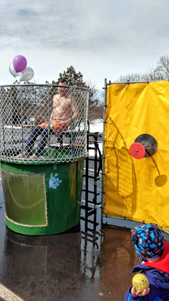 Are you brave enough to get dunked in March for a good cause? Courtesy of Womenade