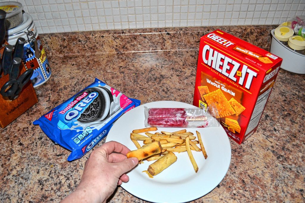 Dinner of champions for Tim during his 24 hours of being pregnant. TIM GOODWIN / Insider staff