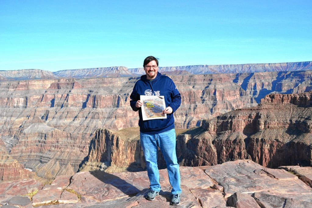 Tim took a trip to Grand Canyon West to check out the sights and brought a copy of the paper to prove it. MARY GOODWIN / For the Insider