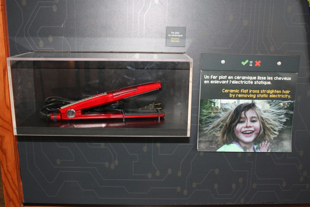 We found this item explaining how a hair straightener works at a place in Concord that's popular with school kids and science buffs of all ages. JON BODELL / Insider staff