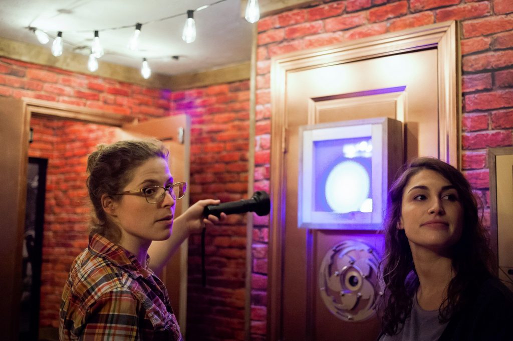 A Concord Insider/Monitor team, including Caitlin Andrews (left) and Hannah Sampadian, tackles The Enigma at the Escape Room in Concord on Wednesday, April 25, 2018. (ELIZABETH FRANTZ / Monitor staff) Elizabeth Frantz