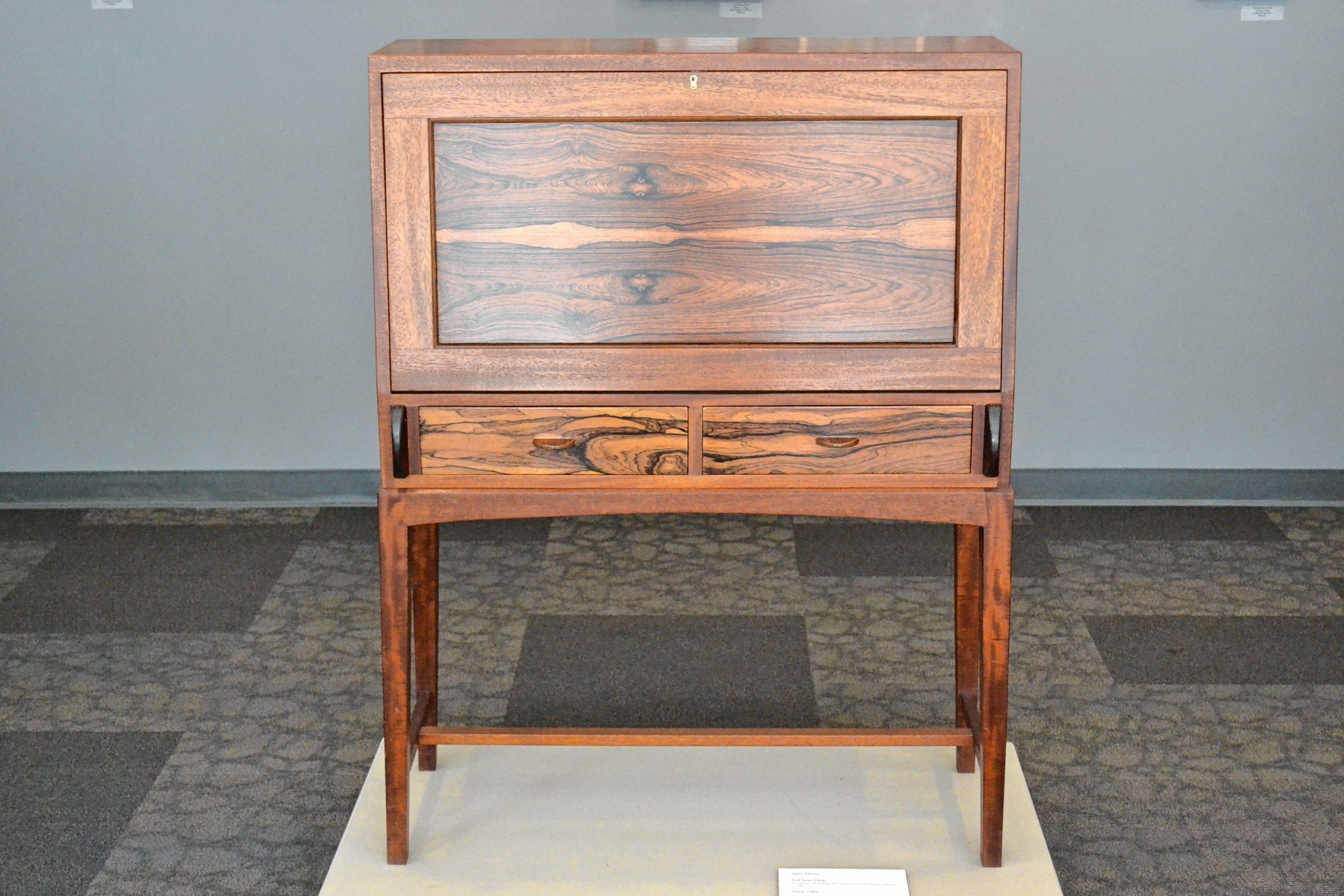 Fall Front Desk, Terry Moore (1989), New Hampshire Furniture Masters