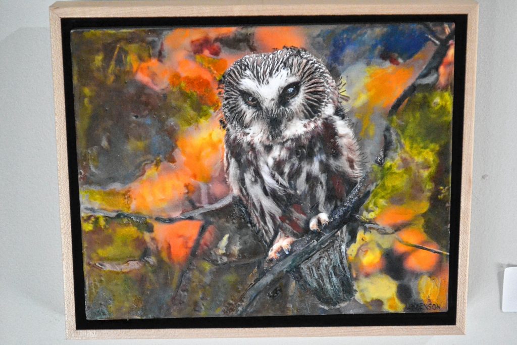 Perched Owl, Susan Levenson, Merrimack River Painters, N.H. Audubon. TIM GOODWIN / Insider staff