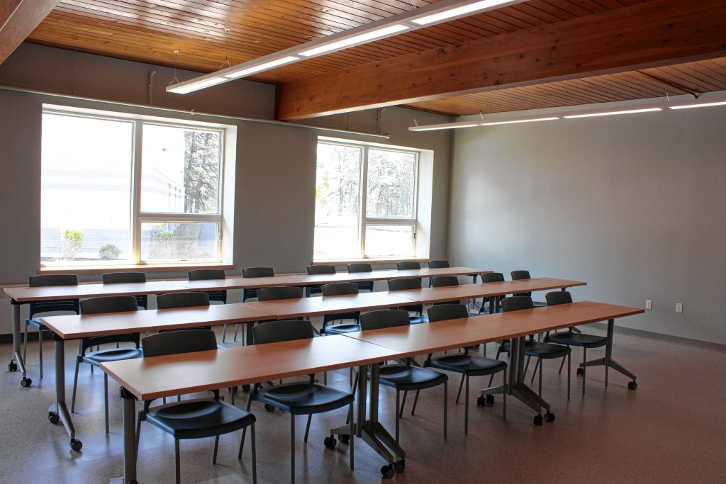 The modern program rooms at the new community center on Canterbury Road are designed to be completely multipurpose and multigenerational, with the idea that any room can be used for any type of programming at any time. JON BODELL / Insider staff