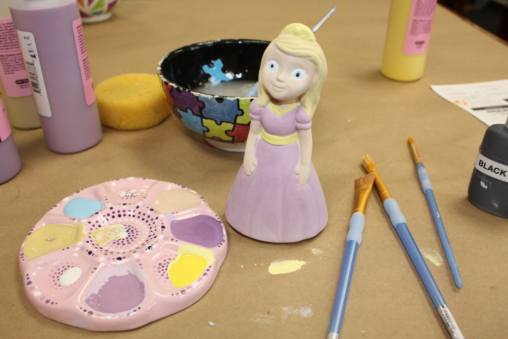Jon made this little princess character for his daughter at You're Fired on Loudon Road last week. Check back next week to see how it turns out after it gets glazed and put in the kiln for about 24 hours. JON BODELL / Insider staff