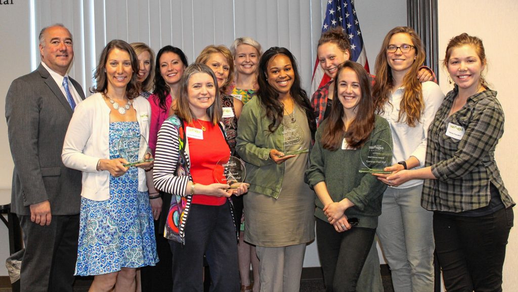 The Well Done Awards, offered by the Capital Area Wellness Coalition, serve to recognize efforts in Merrimack County that support healthy eating and active living. Nominations are accepted from the community and reviewed by past winners and select members from the CAWC. Ten nominations were received this year with four winners selected and awarded by Mayor Jim Bouley. This year’s recipients include: Renee Plodzik, ARPN, Fit 4 A Cause; Shamecca Brown, owner of Vibes of Style Dance; Granite State College; and Kearsarge Food Hub and Sweet Beet Market. Courtesy of Valerie Ferland / Concord Hospital Center for Health Promotion