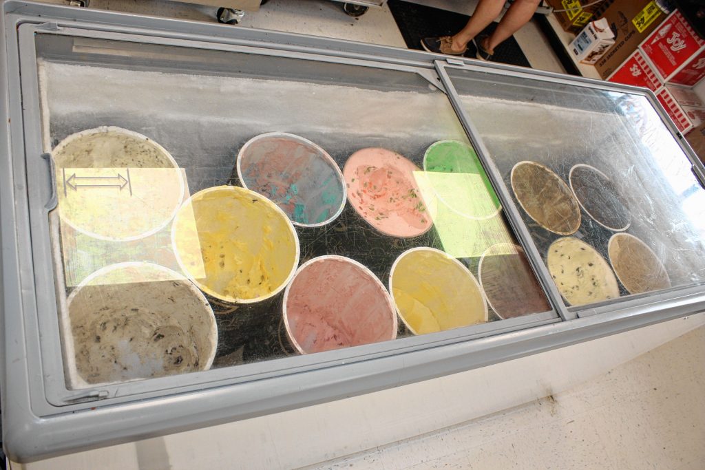 Frekey's Dairy Freeze has 43 flavors of hard ice cream, 13 of which can be seen here. JON BODELL / Insider staff