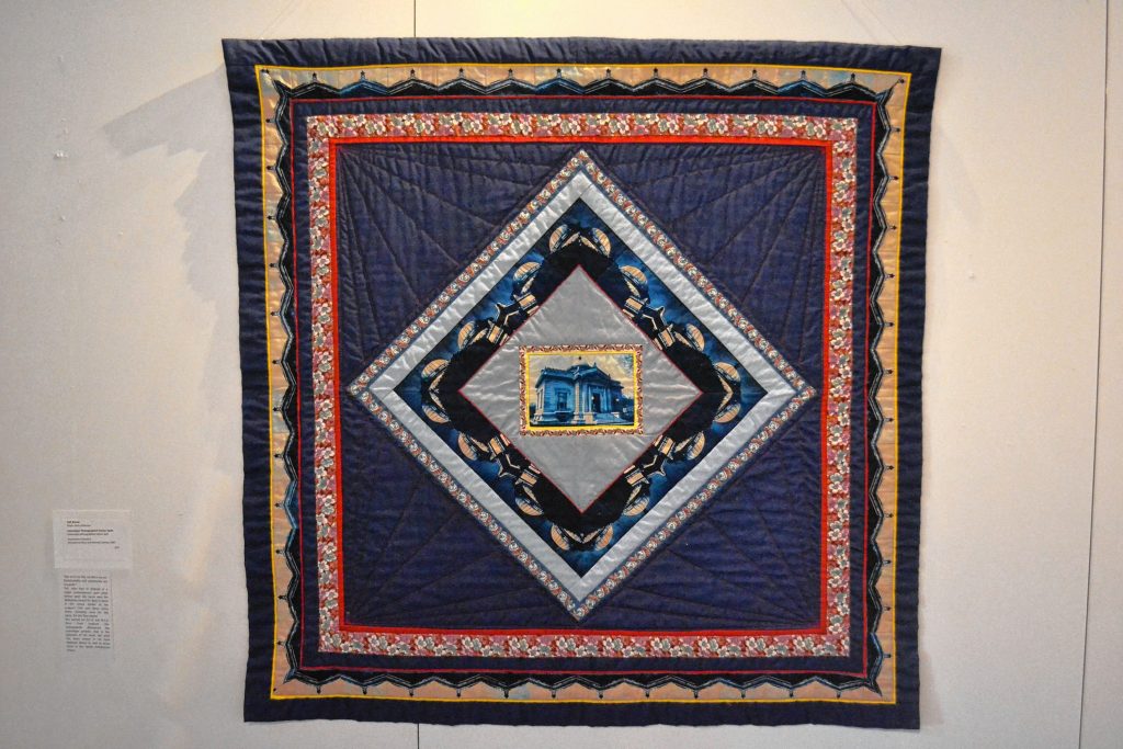 Cyanotype Photographed Cotton Quilt, Tafi Brown, League of N.H. Craftsmen, Celebrating 85 Years: The Stevens Collection. TIM GOODWIN / Insider staff