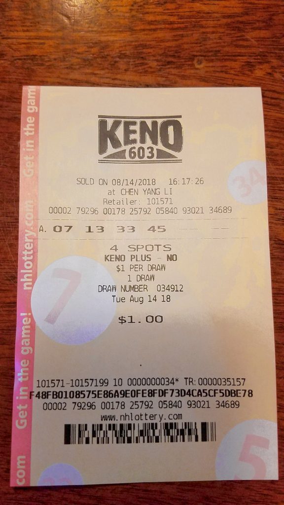 We tried Keno 603 for the first time at Chen Yang Li in Bow last week. Needless to say, we did not strike it rich. JON BODELL / Insider staff