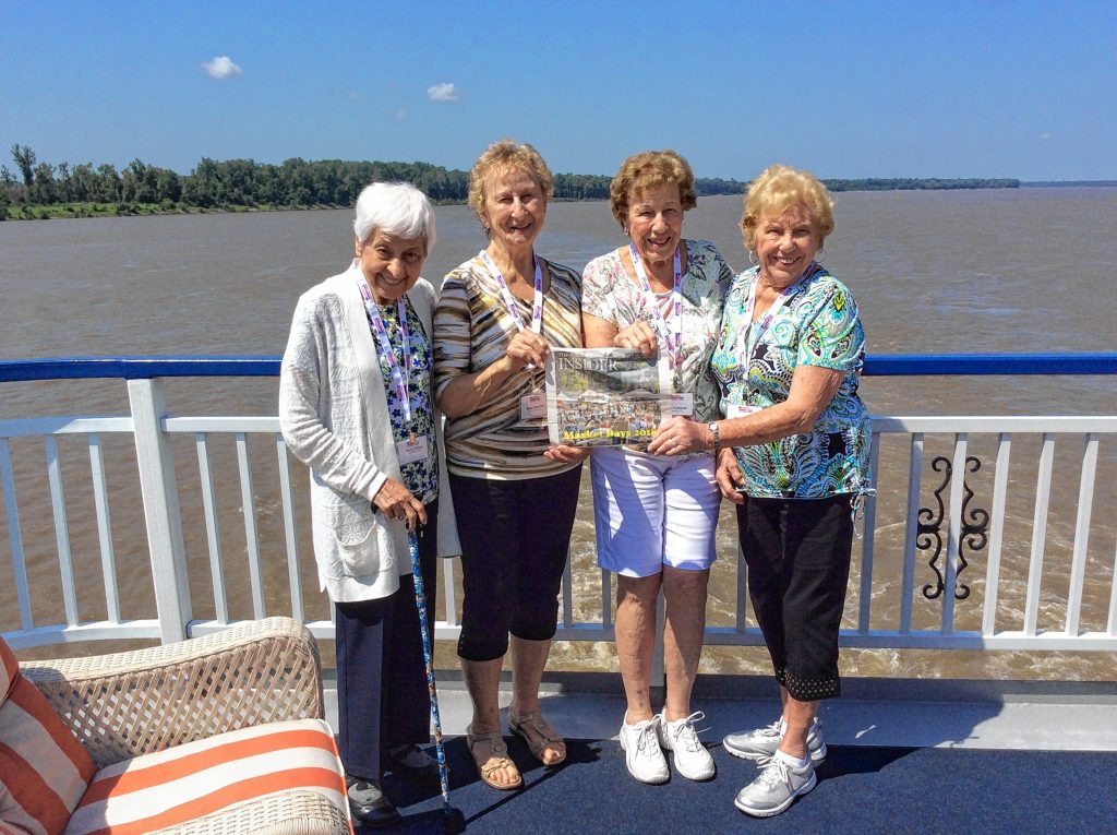 Recently, Gloria Faretra, Jean Chase, Beverly MacInnis and Rita Faretra went on a riverboat cruise on the Mississippi River starting in New Orleans and ending in Memphis, Tenn. Various stops included Oak Alley; Baton Rouge, La.; Natchez, Miss.; and Vicksburg, Miss. “Of course, we brought the Insider with us,” Chase said. “It was a fun trip for all of us.” Are you going somewhere cool? Take us along with you and take a picture of you holding the Insider next to something famous or noteworthy, then send it to us at news@theconcordinsider.com. We love taking exotic trips! Courtesy Jean Chase