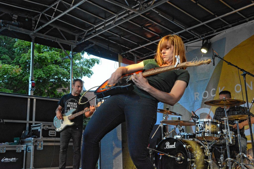 Laura Stevenson shreds at the 2017 Rock On Fest in downtown Concord. The 2018 festival will take place this Friday and Saturday. Jeff Topping / Courtesy of Rock On Foundation