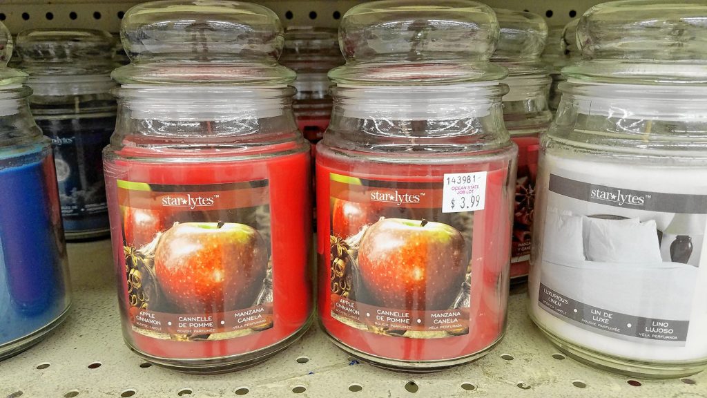 Make your house smell like a freshly baked apple pie -- without the hassle of actually baking a pie -- with these apple cinnamon-scented candles.  JON BODELL / Insider staff