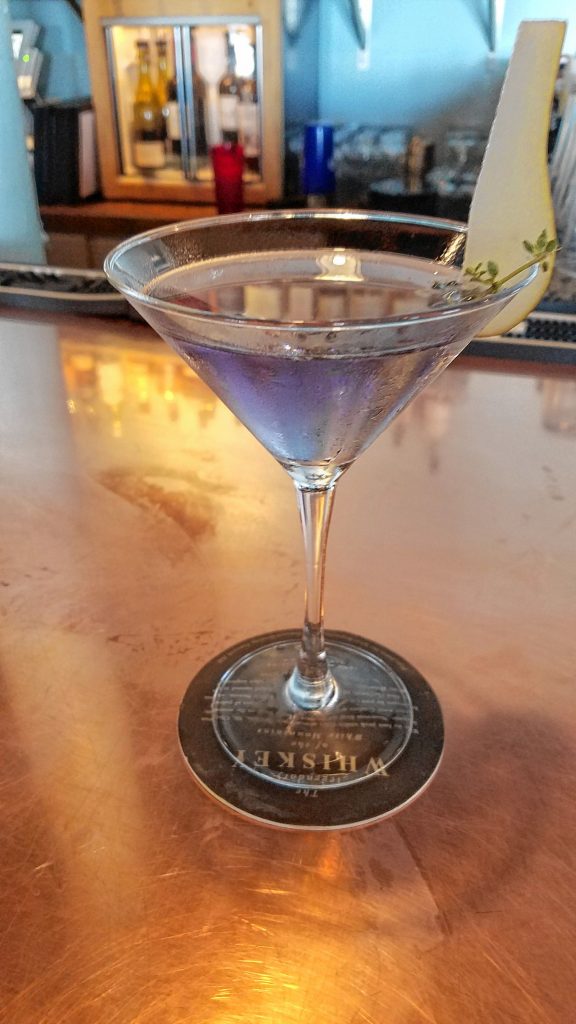 Revival Kitchen & Bar is serving up this Purple Pear Martini for Walk a Mile's Cocktails for a Cause. The drink, which will be available at Revival through Oct. 7, gets its purple color from creme de violette. JON BODELL / Insider staff