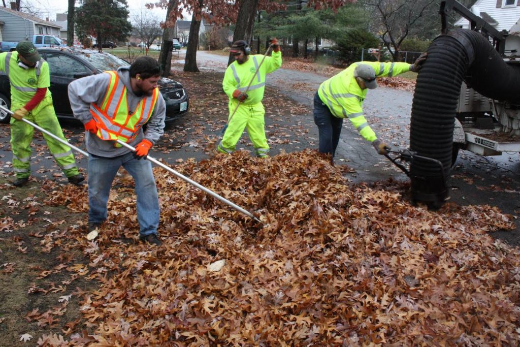 Tim spent a morning with the Concord General Services crew collecting leaves on the Heights. Jon Bodell
