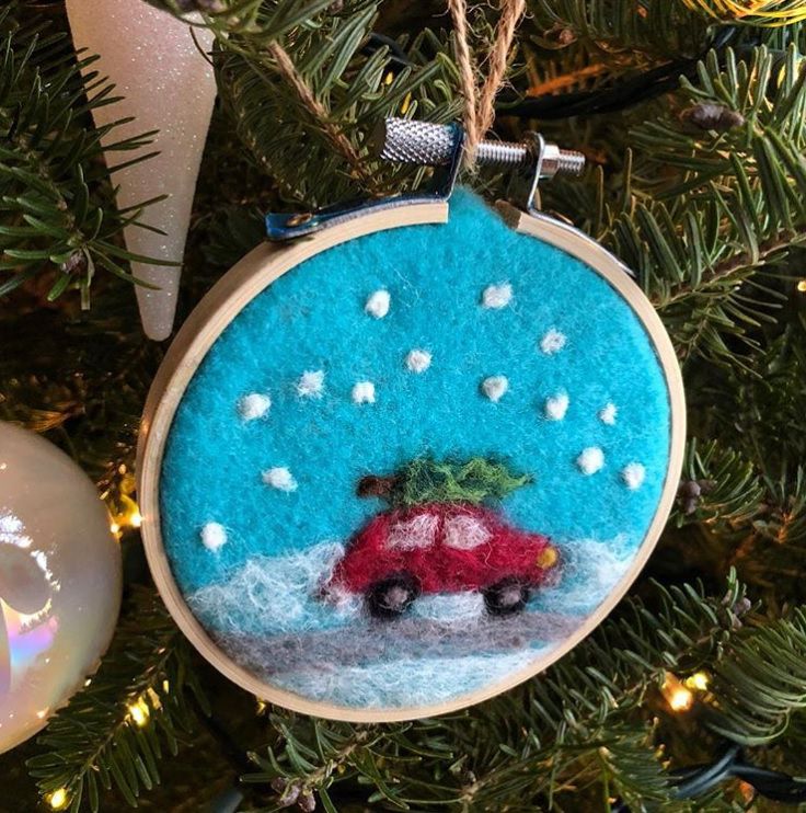 You can make a cool ornament like this at The Place Studio & Gallery's needle felting ornaments class on Thursday. Courtesy of The Place Studio & Gallery
