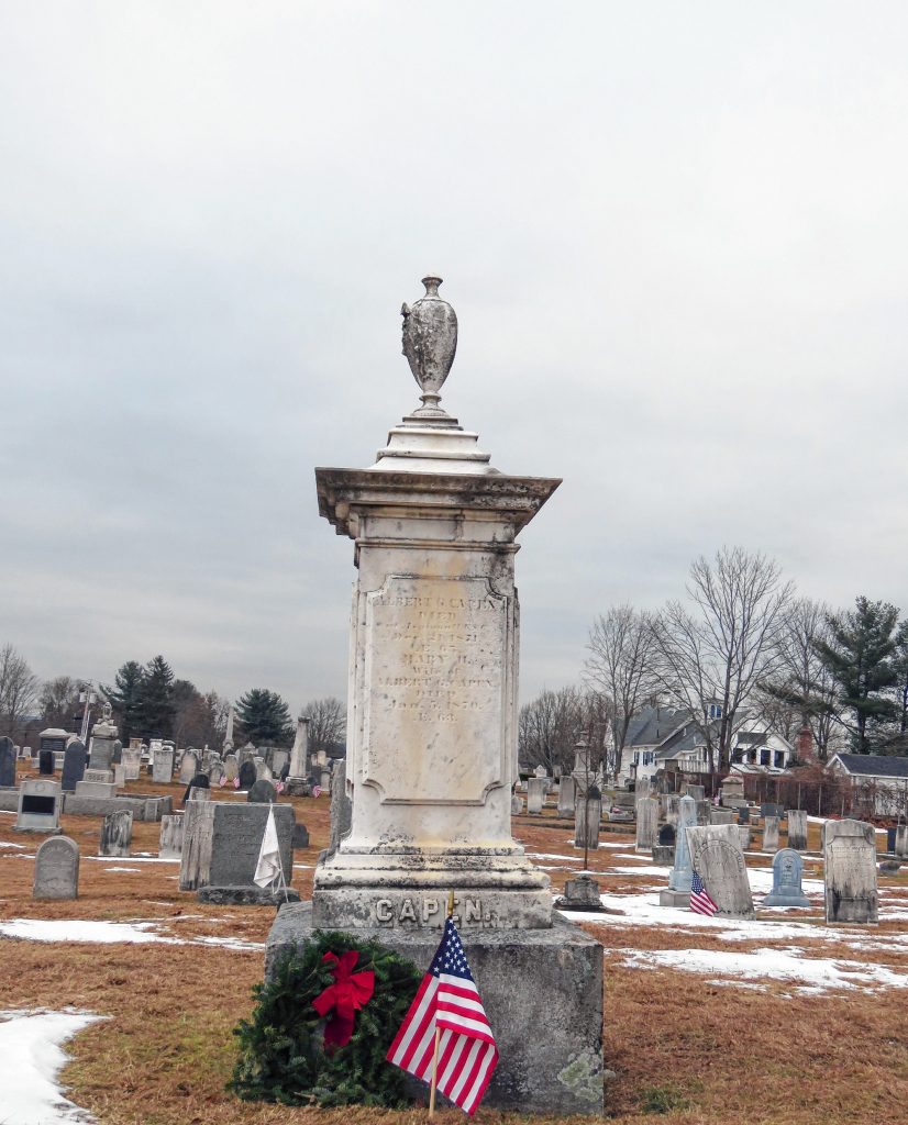 Wreaths meant to honor veterans at the Old North Cemetery in Concord are shown on the morning of Friday, Dec. 14, 2018. Caitlin Andrews