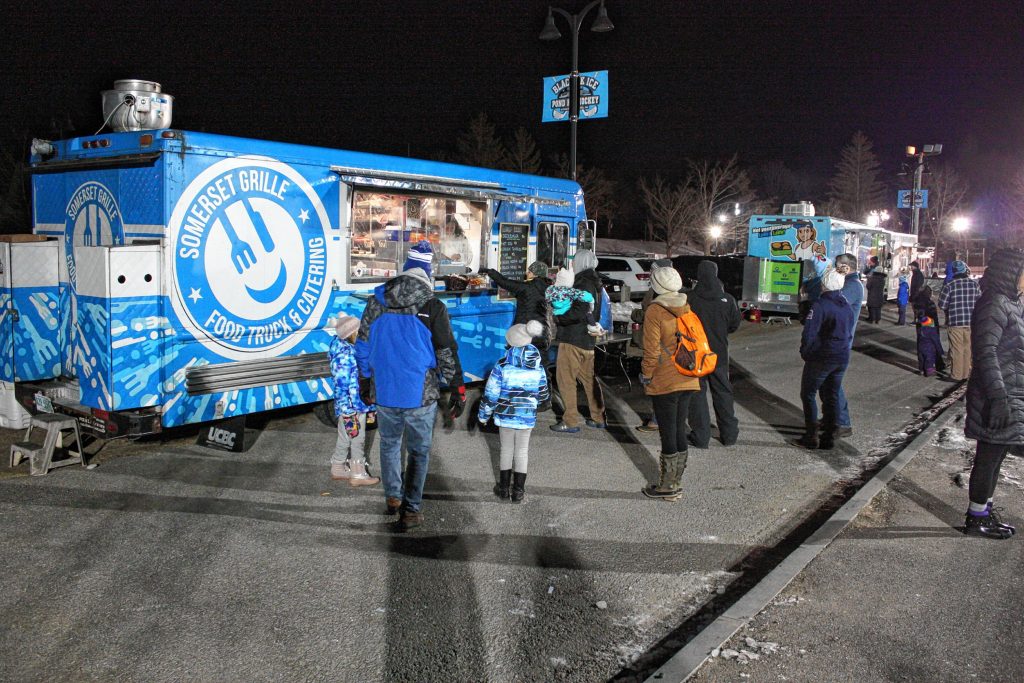 The food truck circuit was heavily visited during the 1883 Black Ice Pond Hockey Championship at White Park on Saturday. JON BODELL / Insider staff