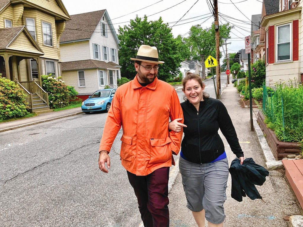 Concord Young Professionals Network's Young Professional of the Month Michelle Simmons goes for a stroll with her boyfriend, Sebastian Roberts, in Concord. Courtesy of Greater Concord Chamber of Commerce