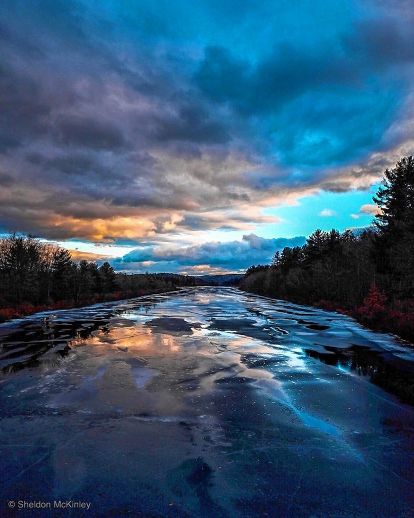 Instagram user @sheldonmckinley_ has done it again. His photos have appeared in these pages a few times already, but we couldn’t resist running this photo of the partially frozen Merrimack River reflecting some beautiful colors off the sky. The user, Sheldon McKinley, commented that the water sort of looks like outer space, which it does. Another fine shot from @sheldonmckinley_. Instagram user @sheldonmckinley_