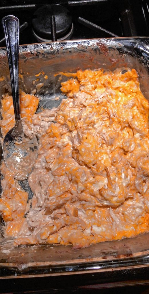Try this buffalo chicken dip that Monitor page designer and copy editor Hannah Sampadian whips up for every game.  HANNAH SAMPADIAN / Monitor staff
