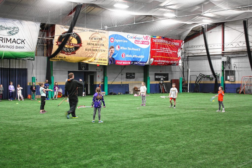 Scott Daniels, founder of Concord Crush, leads a practice at the Seacoast United Concord Indoor Facility last week.  JON BODELL / Insider staff