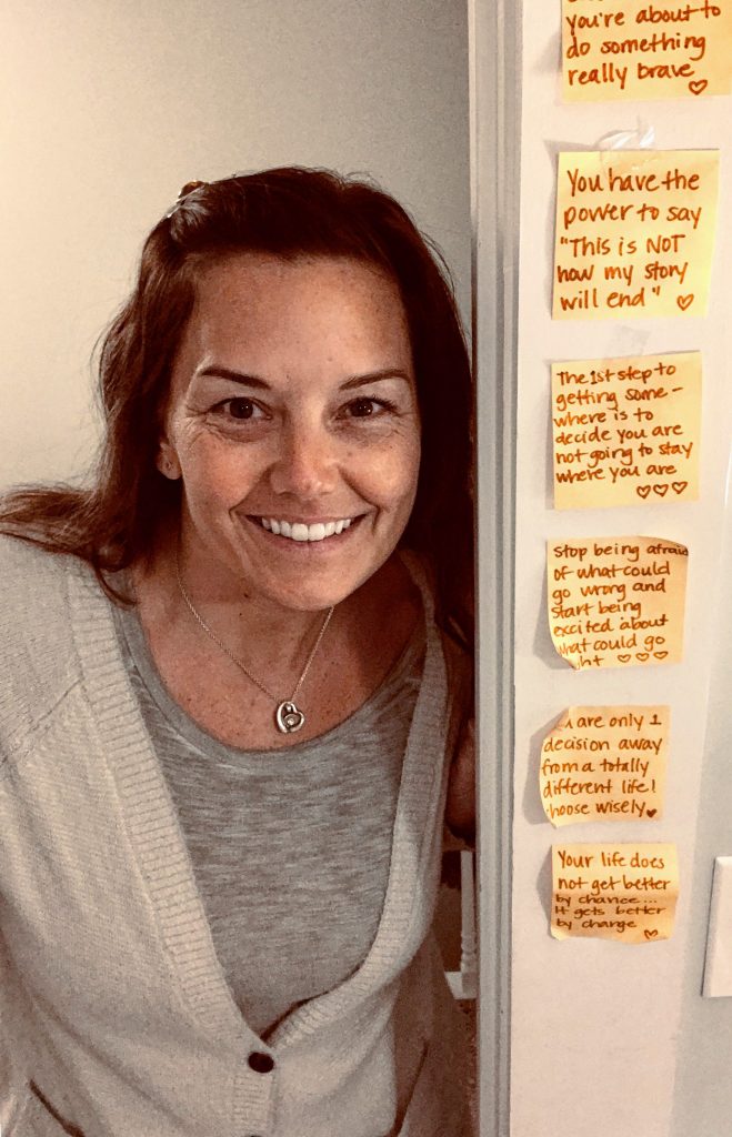 Crystal Reynolds uses the strategy of leaving herself uplifting, heartwarming Post-it notes all over the place to keep her happiness level high. Courtesy of Crystal Reynolds