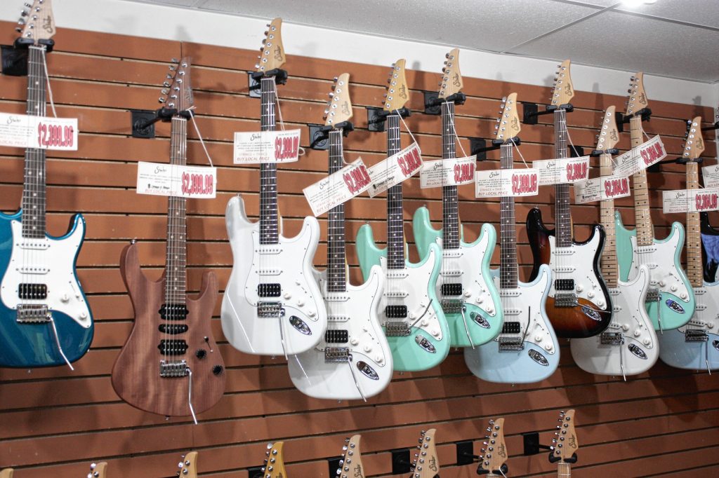 Strings and Things Music Store is home to the largest selection of Suhr guitars in New England. Suhr is a California-based company that makes high-end, professional-level guitars. JON BODELL / Insider staff