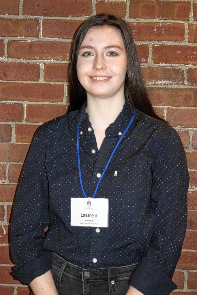 Lauren Martel, Hopkinton Middle High School. JON BODELL / Insider staff