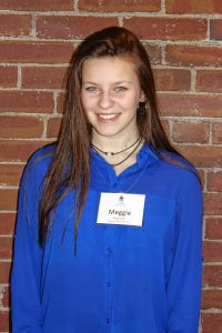 Meggie Haley, Hopkinton Middle High School. One word that describes you: Bubbly. Two qualities of a good leader: Responsible, execution. If you could spend a day with one person, who would it be? Marilyn Monroe. JON BODELL / Insider staff