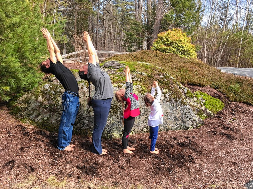 Mike Morris and his family sure know a thing or two about all the stillness and meditation as well as the physical strength that goes into yoga. Courtesy of Mike Morris
