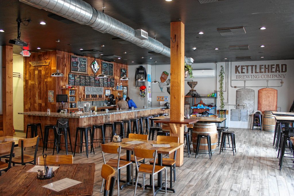 Kettlehead Brewing Co., located at 407 W. Main St. in Tilton, offers a wide-open taproom, complete with 12 beers on tap and a full food menu. There's also a new game room off the side with a garage door-style window that opens to the outdoor patio. JON BODELL / Insider staff