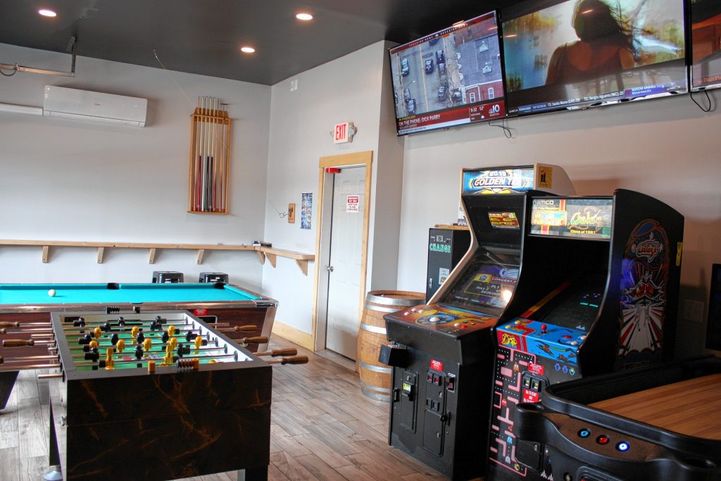 Kettlehead Brewing Co., located at 407 W. Main St. in Tilton, offers a wide-open taproom, complete with 12 beers on tap and a full food menu. There's also a new game room off the side with a garage door-style window that opens to the outdoor patio. JON BODELL / Insider staff