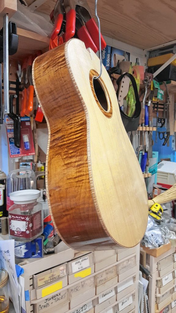 Luthier Steve Marcq makes guitars by hand, and he'll be demonstrating his skills at Traditional Craft Days at Canterbury Shaker Village on Sunday. Courtesy of Steve Marcq