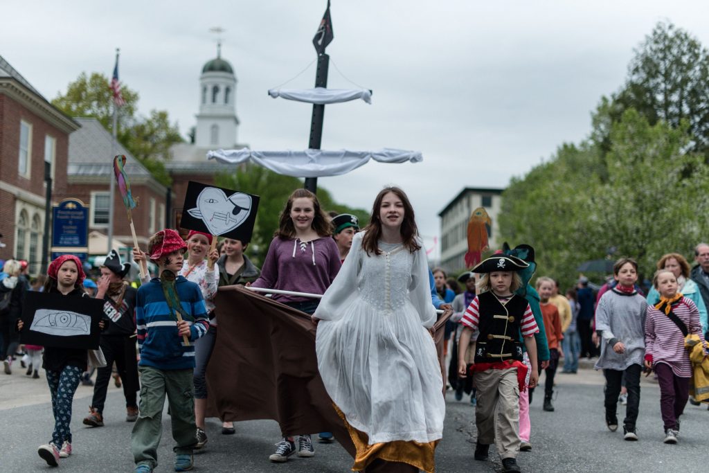The pirate-themed 2018 Children and the Arts Day Giant Puppet Parade. Staff photo by Ben Conant