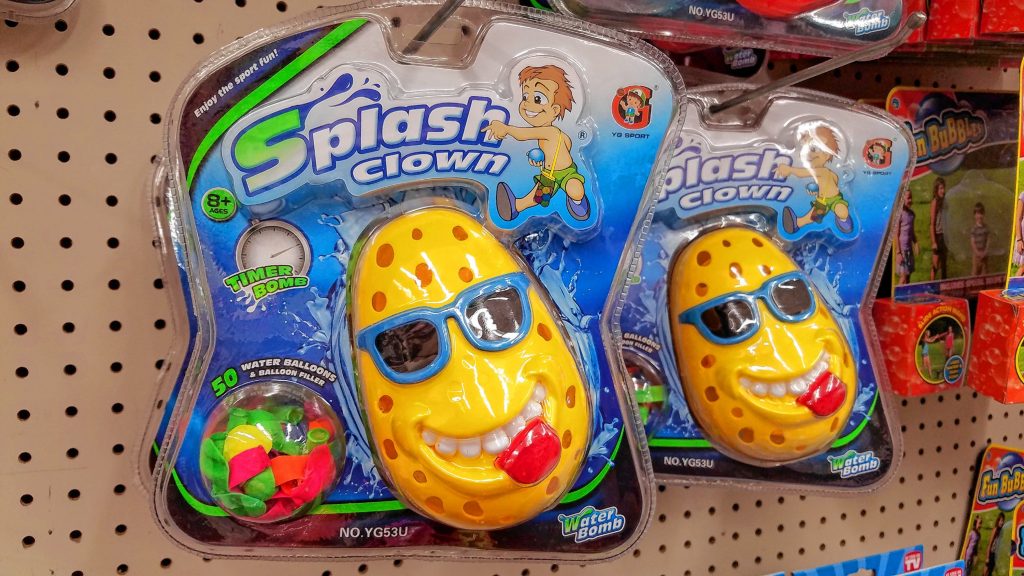 For hours of (anxious) summer fun, pick up one of these Splash Clown things, which you put a water balloon inside and pass back and forth until it pops on somebody.  JON BODELL / Insider staff