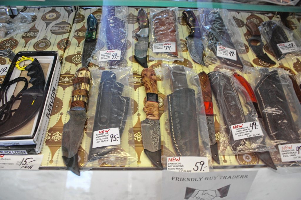 At Friendly Guy Traders in Epsom, you'll find pretty much everything -- handmade knives, electronics, guitars, jackalopes, etc.  JON BODELL / Insider staff