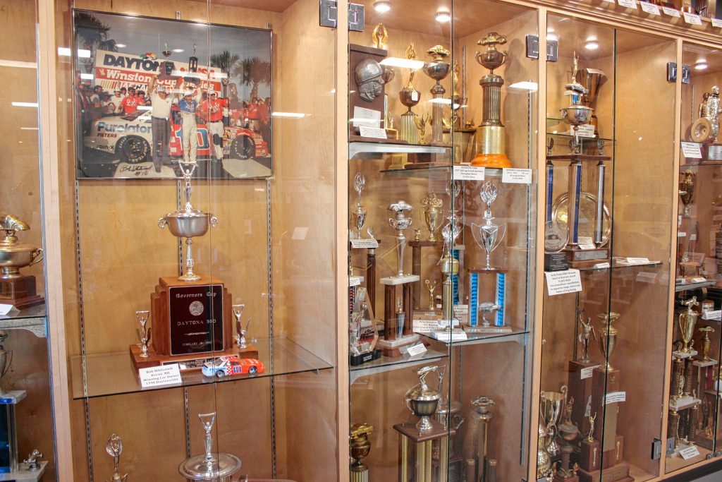 The North East Motor Sports Museum at New Hampshire Motor Speedway features hundreds of artifacts from New England's long and storied racing history. From cars and trophies to race suits and books, you can see it all at this museum. JON BODELL / Insider staff