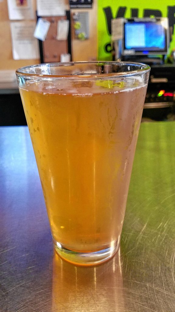 North Country Hard Cider Company's Firestarter, poured from the tap at Dos Amigos Burritos.  JON BODELL / Insider staff