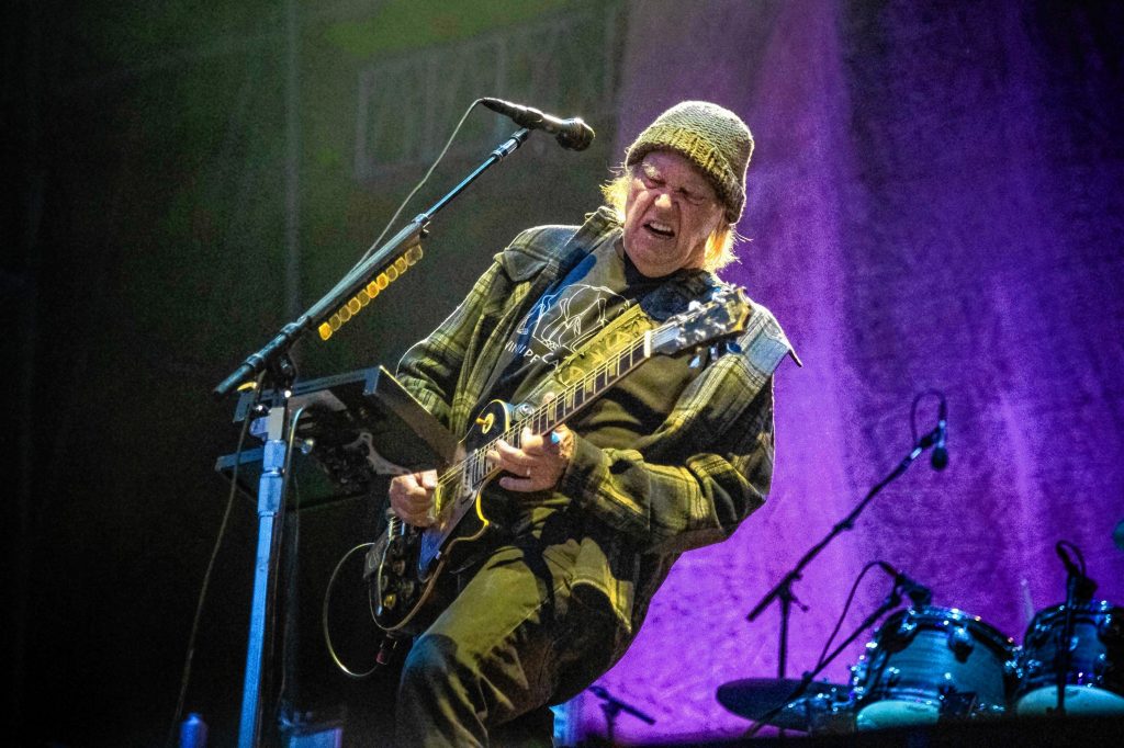 Neil Young performs at the BottleRock Napa Valley Music Festival at Napa Valley Expo on Saturday, May 25, 2019, in Napa, Calif. (Photo by Amy Harris/Invision/AP) Amy Harris